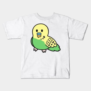 Cute Green Budgie Kids T-Shirt